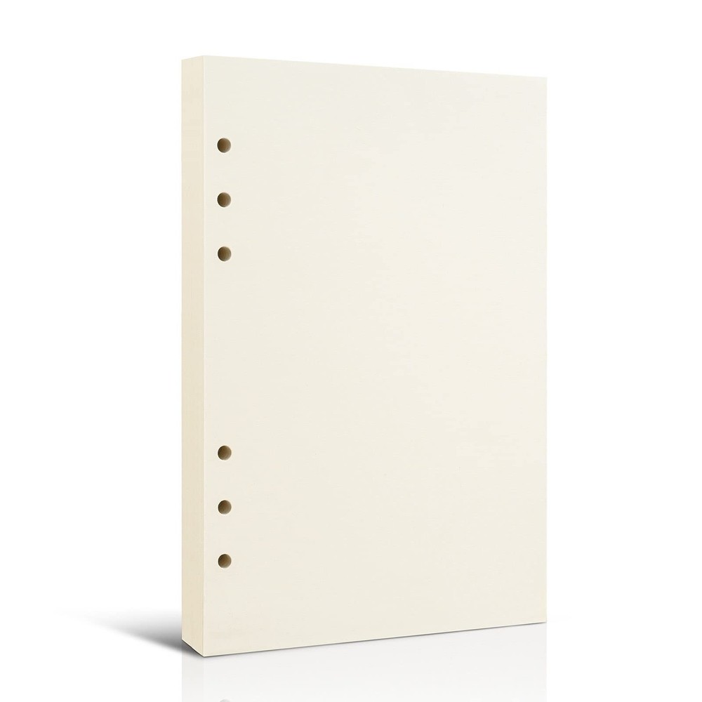 A5 Refillable Paper, Blank Refill Binder Refills for White
