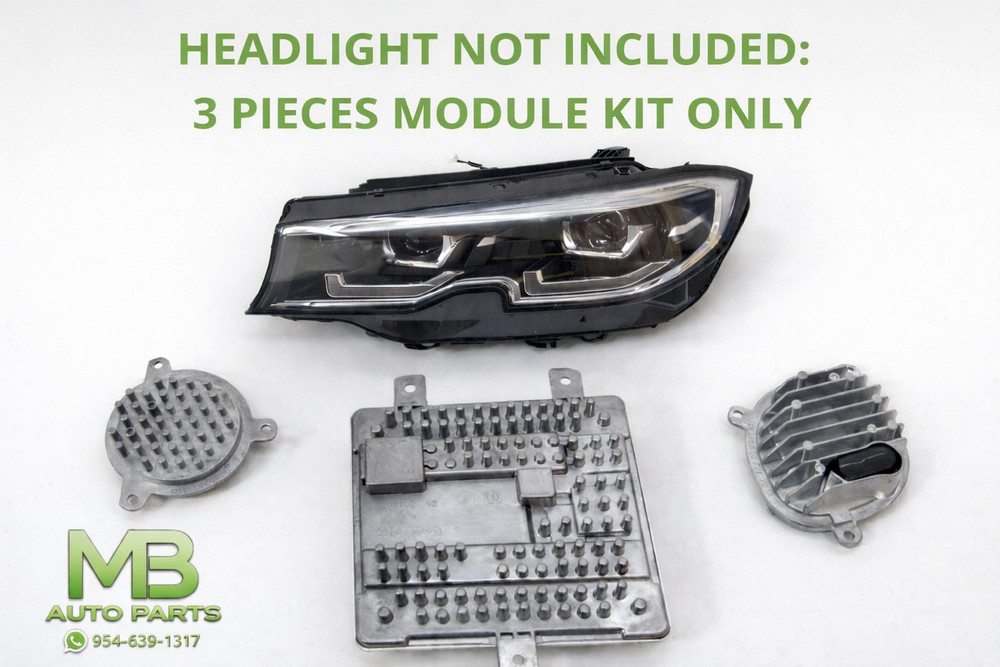 ✅ 2019-2022 BMW 330i M340i Left Headlight 3pc Control Module KIT LED Adaptive