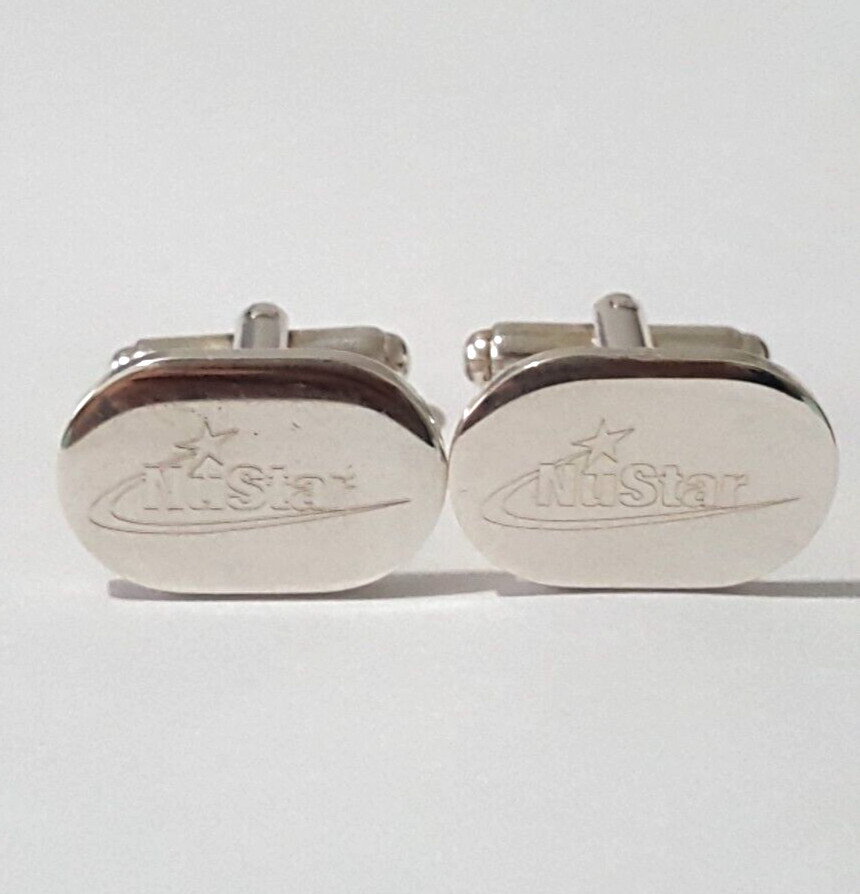 Fabulous Sparkling Solid Nustar Cufflinks 925 Solid Silver 12.80grams #20649