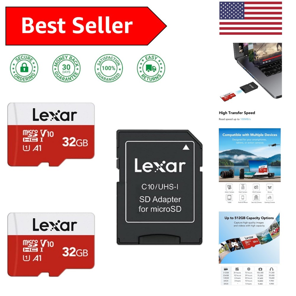 32GB Micro SD Card Set - Versatile High-Speed Storage for All Devices