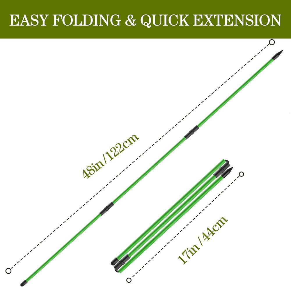 Golf Alignment Sticks 2 Pack,Upgraded 48" Collapsible Alignment Stick Golf Tr...