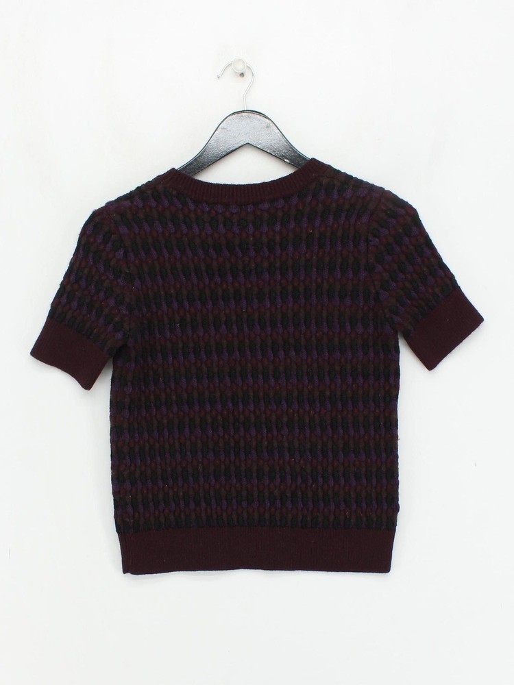 COS Women's Jumper S Multi Geometric Wool with Viscose Round Neck Pullover