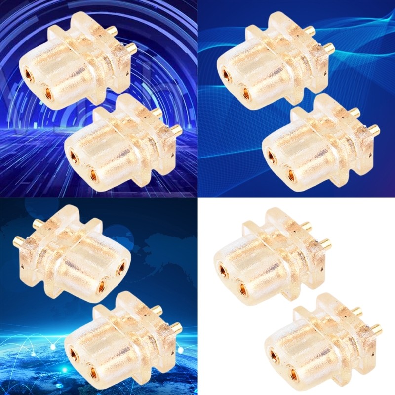 Solid Clear 0.78mm 2pin Socket Headphone Connector For Portable Electronics