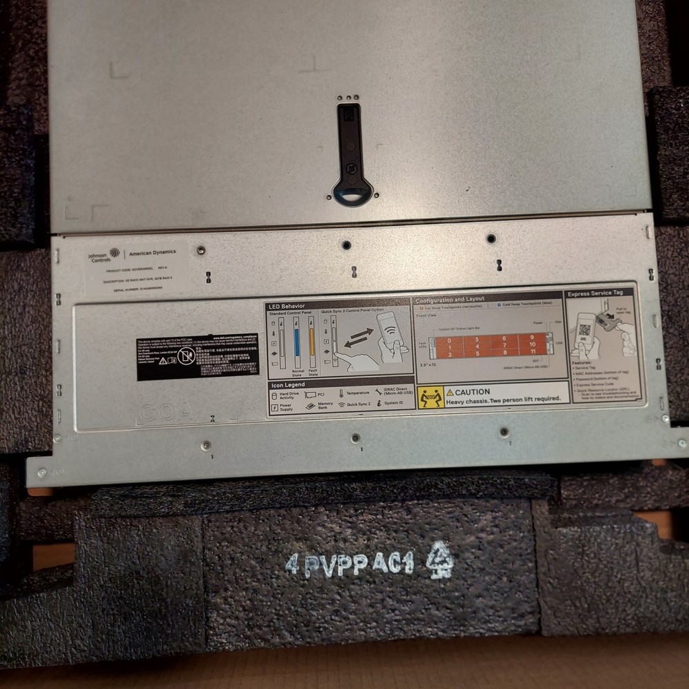 American Dynamics ADVER24R5DL VIDEOEDGE RACK MOUNT, NETWORK VIDEO RECORDER