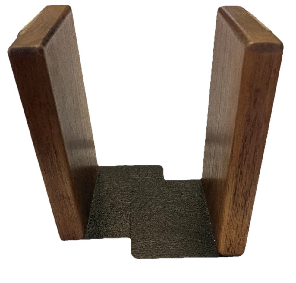Gordon Jane Martz For Marshall Studios Ceramic Tile Walnut Bookends MCM 1960s