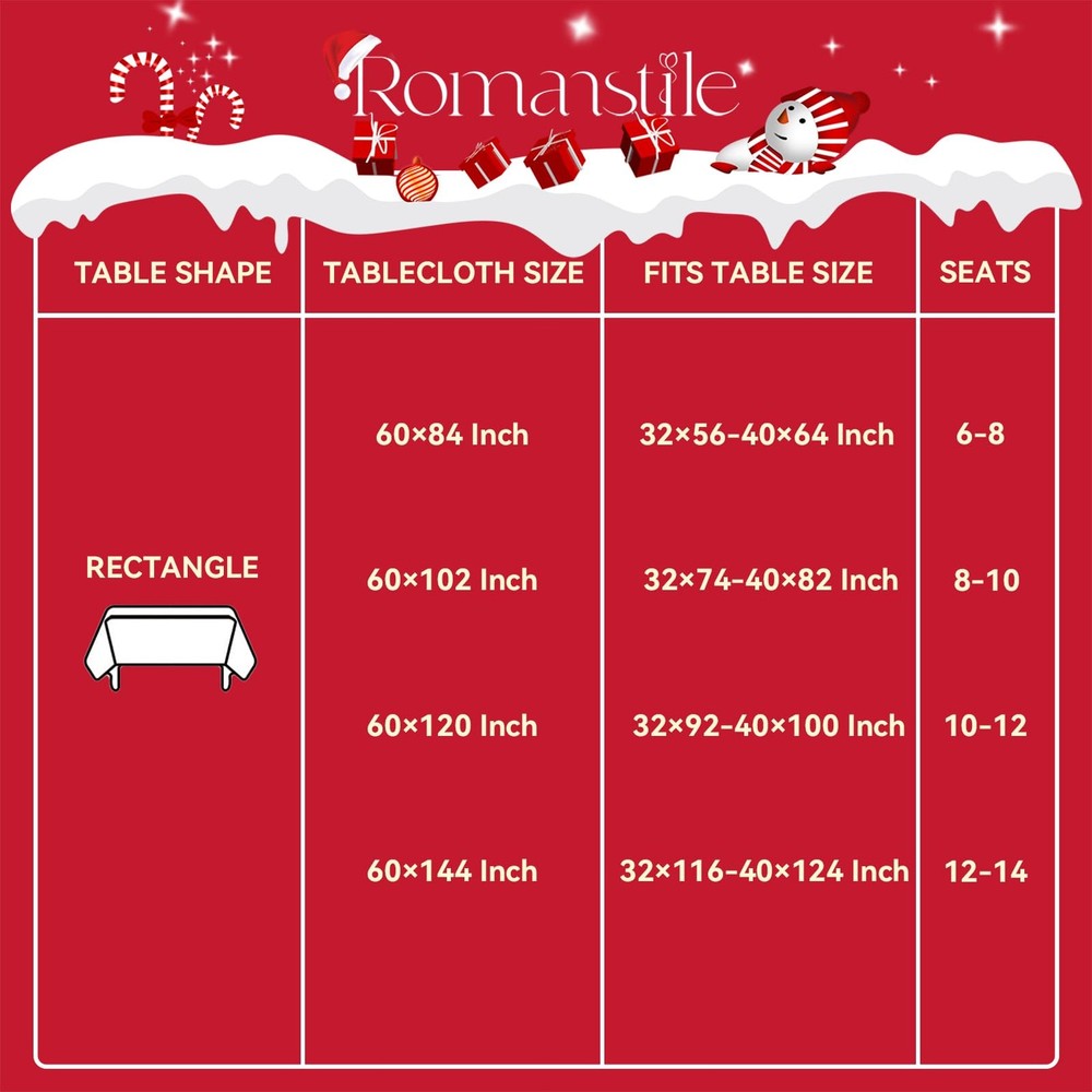 Romanstile Christmas Jacquard Rectangle 60" x 84" (Rectangular), Red