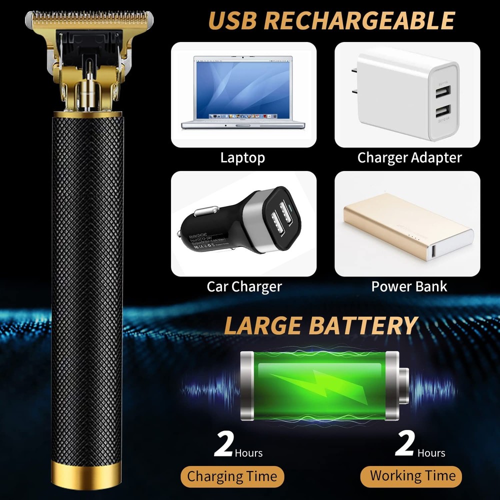 Hair Trimmer for Men, Black with Ear Spoon Tool, With Tool