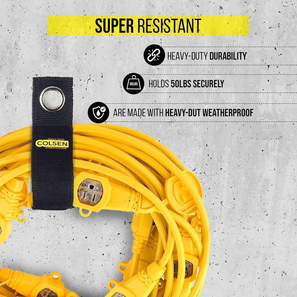 6 Pack Heavy Duty Storage Straps Cable Organizer RV