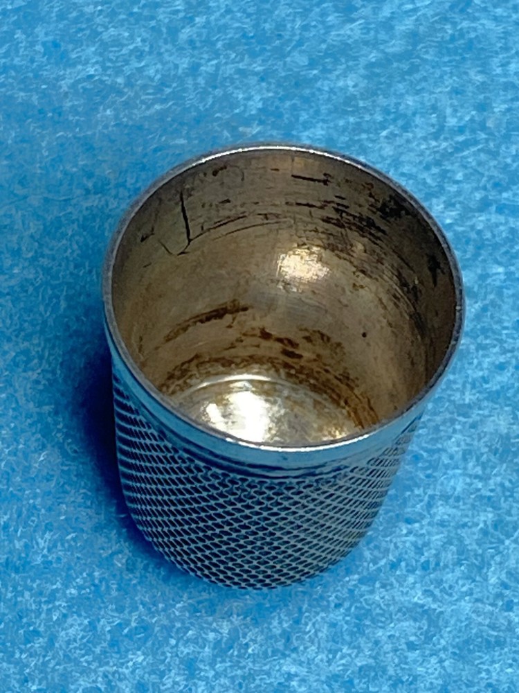 Small Silver Thimble with Hallmarks