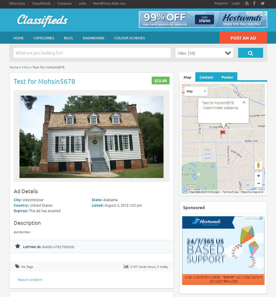 Classified Ads Website - Mobile Friendly