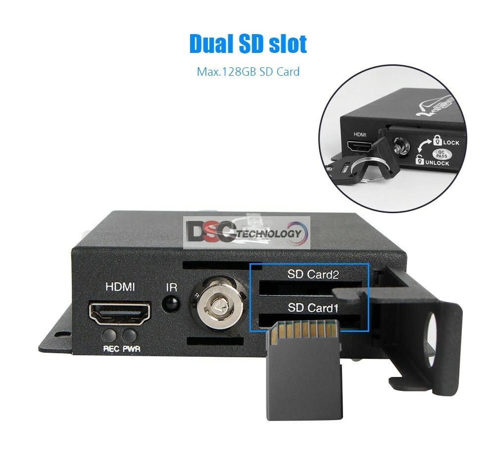 2CH Mini DVR Video Audio SD Security Surveillance Recorder Motion Detection 5MP