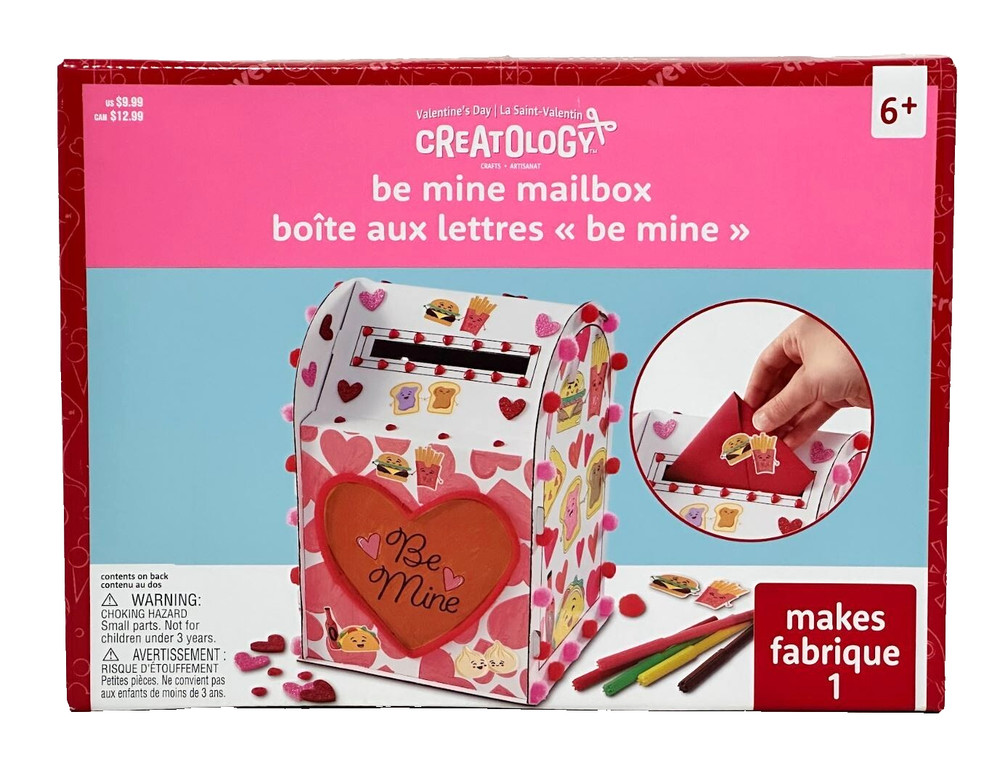 Valentine’s Day Mailbox Craft Kit–Complete DIY Activity Set-Creatology “Be Mine”