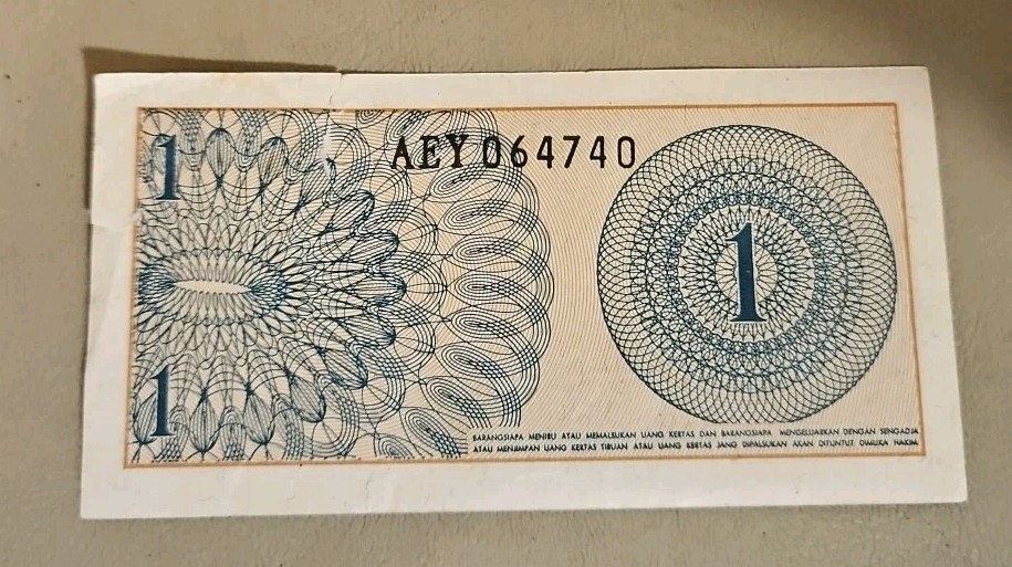 1964 Indonesia 1 Sen Note