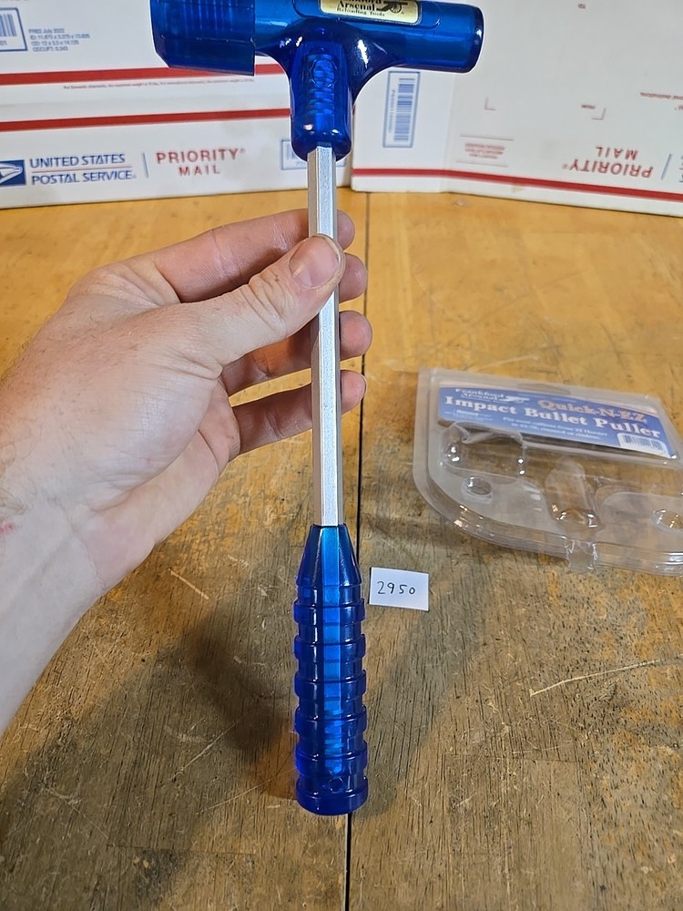 Frankford Arsenal Quick-N-EZ Impact Bullet Puller for Reloading Blue, Medium