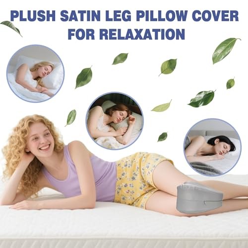 Satin Pillowcase for Contour Memory Foam Side Sleeper Support Pillow, Gray