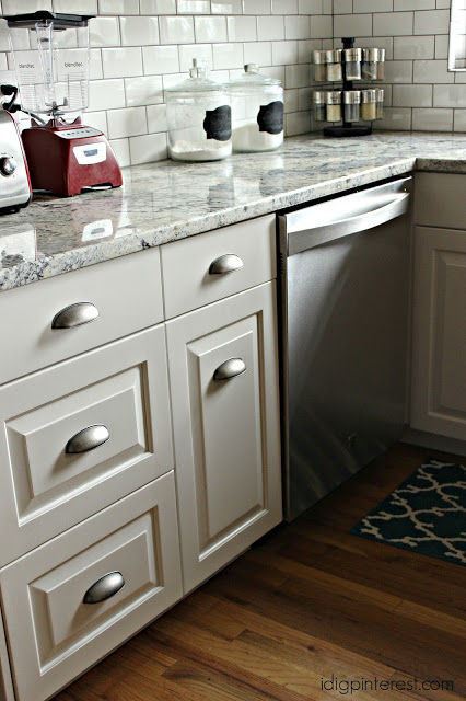 2-1/2" or 3" Dual Mount Cup Pull Antique Iron