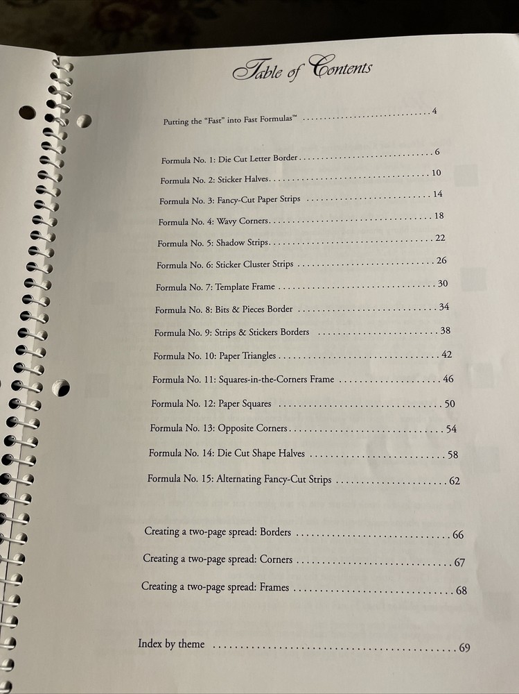 Creative Memories Book FAST FORMULAS Scrapbooking Layout Methods Spiral Bound
