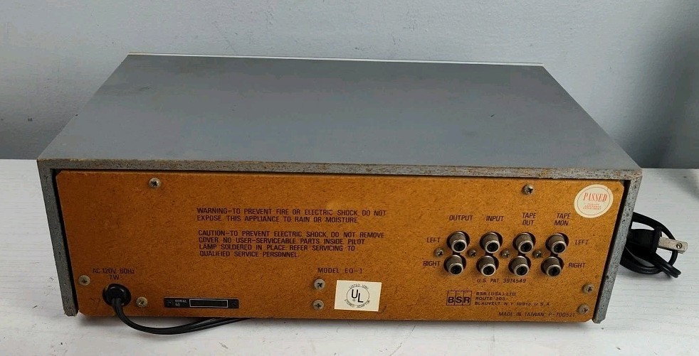 BSR EQ-I Stereo Frequency Equalizer - CLEANED/TESTED/WORKS GREAT!