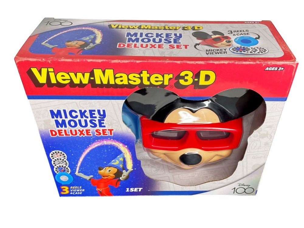 NEW View-Master 3D Mickey Mouse Deluxe Set w/ reels & case