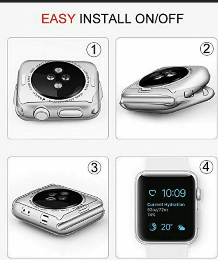 Protective case for Apple Watch 4/5/6/SE/7/8/9 40mm.