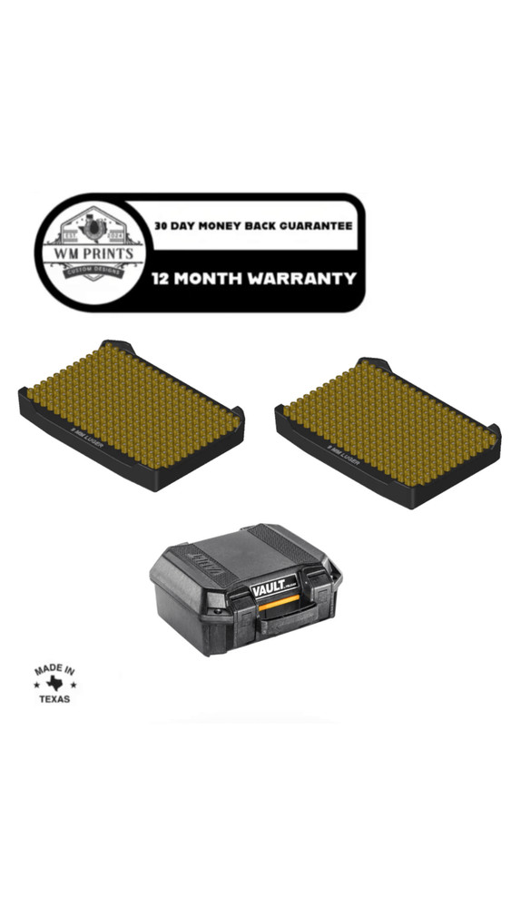 Pelican™ Vault V100 Pistol ammo double stack inserts