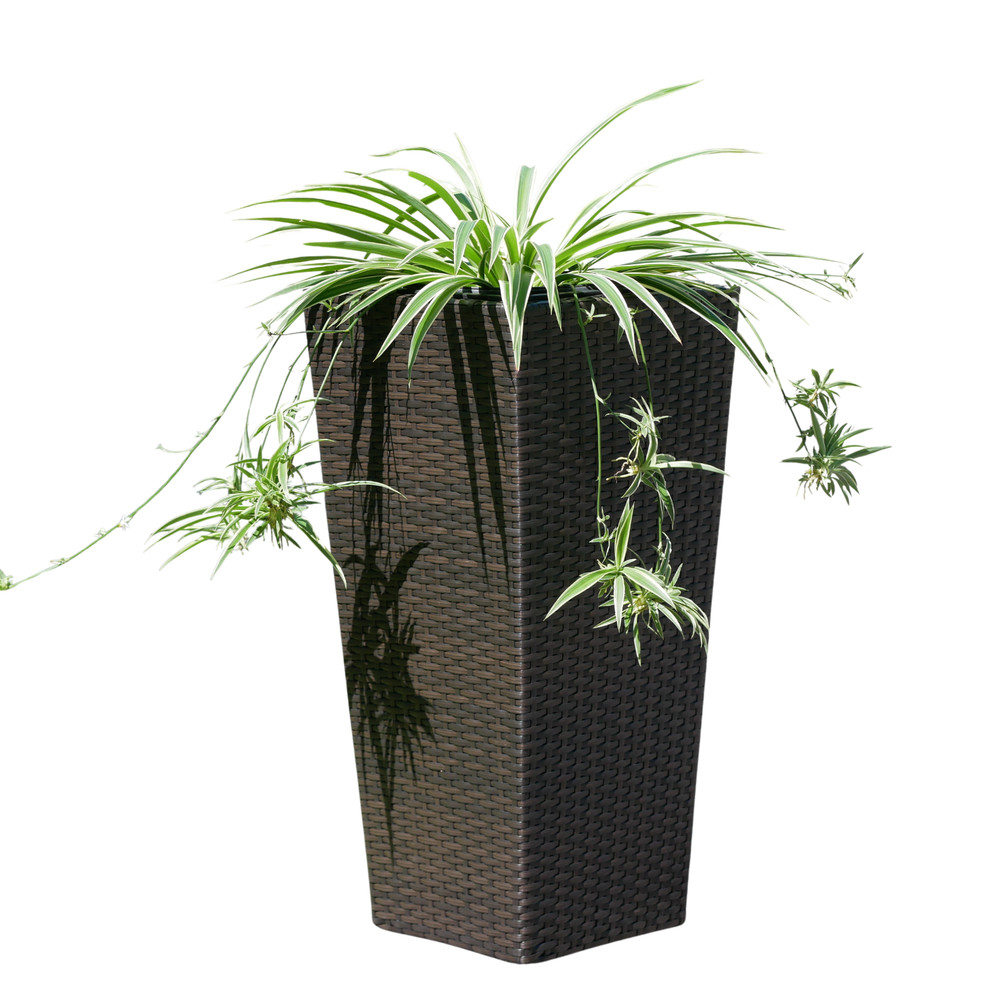 Conical Wicker Planter
