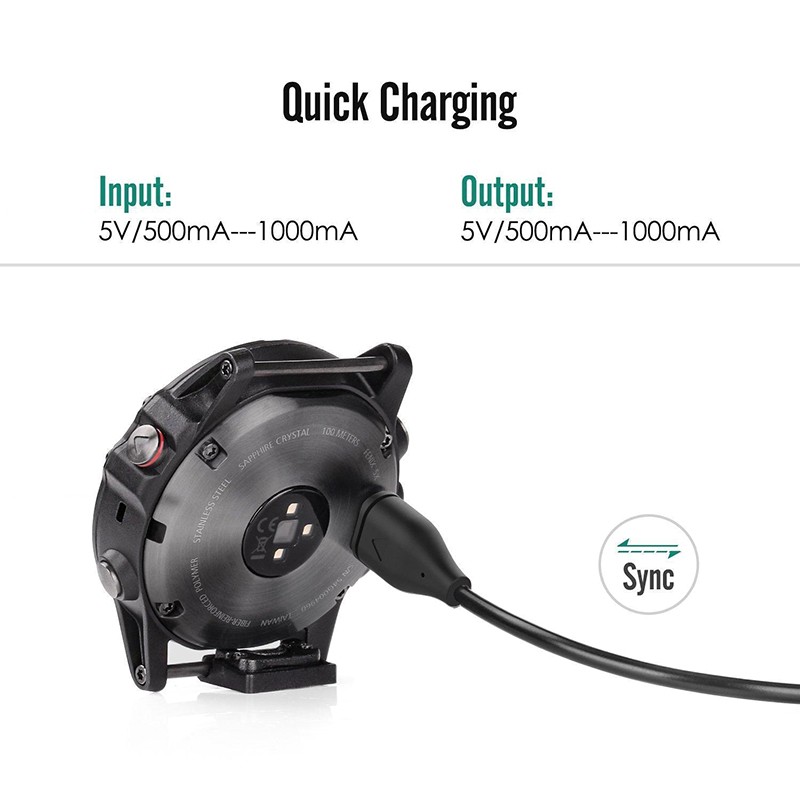Portable Cable USB Data Sync Charger For Garmin Forerunner 935/Fenix 5 5S Watch