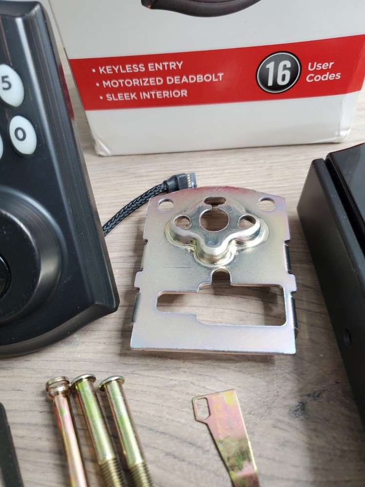 KWIKSET SMARTCODE 913 TOUCHPAD ELECTRONIC DEADBOLT / IRON BLACK FINISH