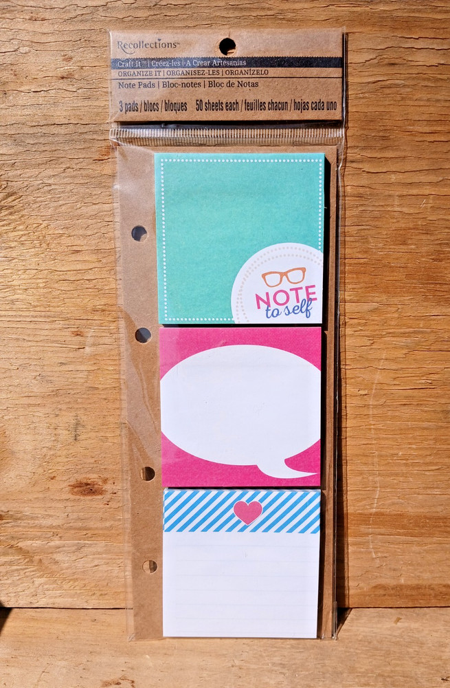 Recollections Craft It ORGANIZE IT 3 Sticky Note Pads