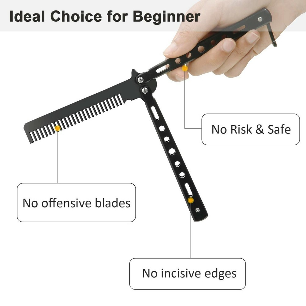 Butterfly Trainer Training Comb Dull Knife Tool Metal Practice tool