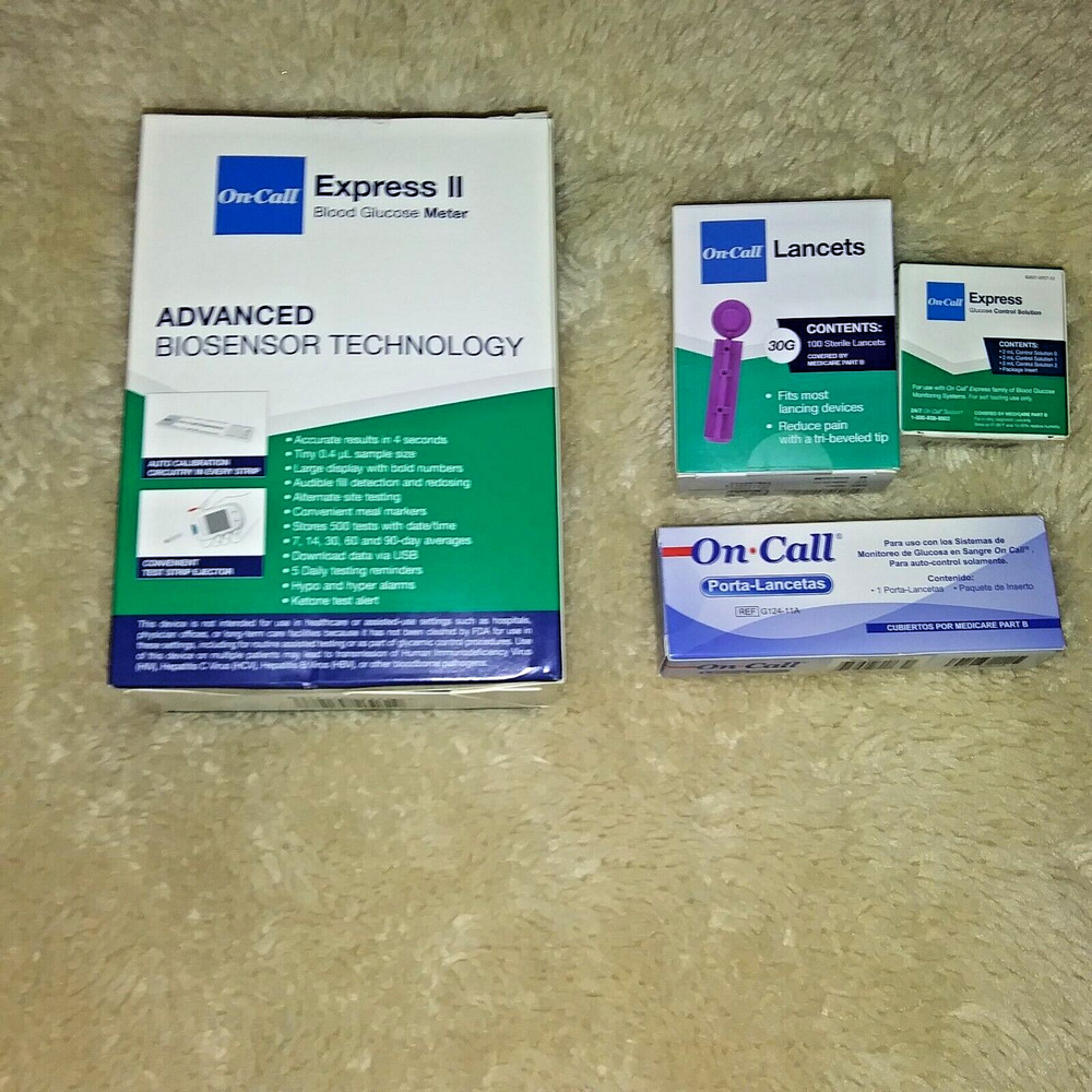 On Call Express II Diabetes Testing Kit- Blood Glucose Meter