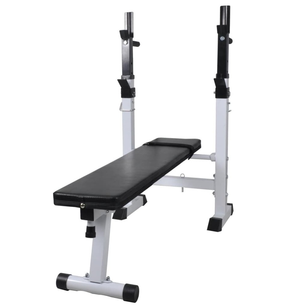 Workout Bench Adjustable Weight Bench Exercise Bench with Weight Rack vidaXL