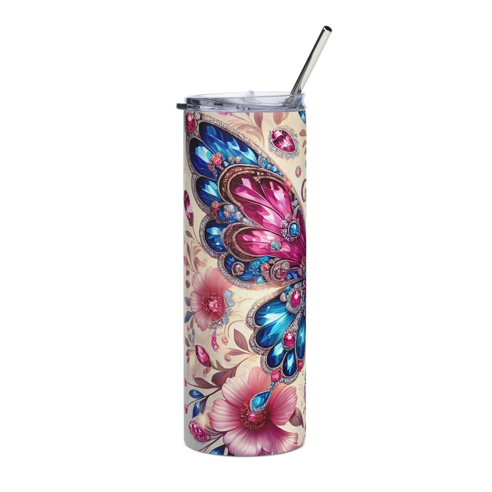 Ruby Butterfly Stainless steel tumbler