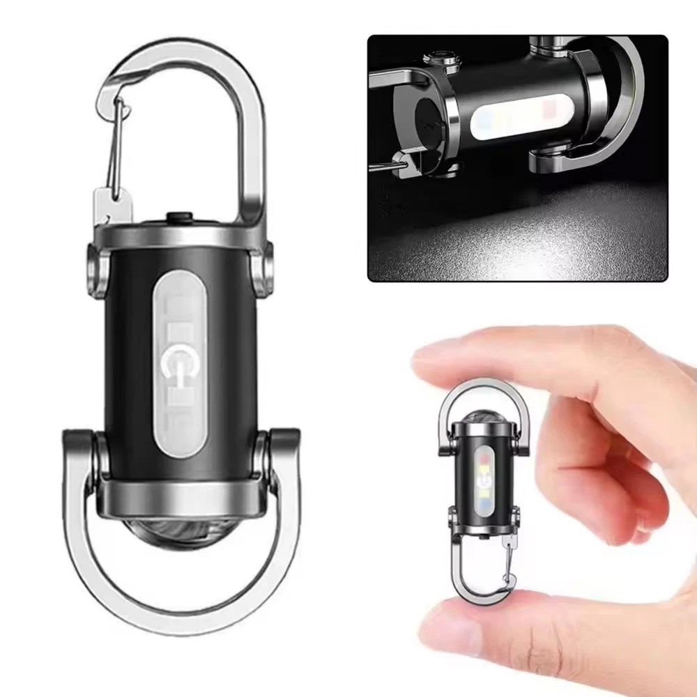 Rechargeable Keychain Flashlight Mini, Compact Light for Night Work, Camping