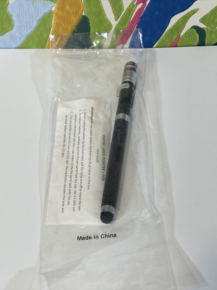 Flowserve INSPIRE Laser Pointer + Pen + LED Light (Batteries Included)