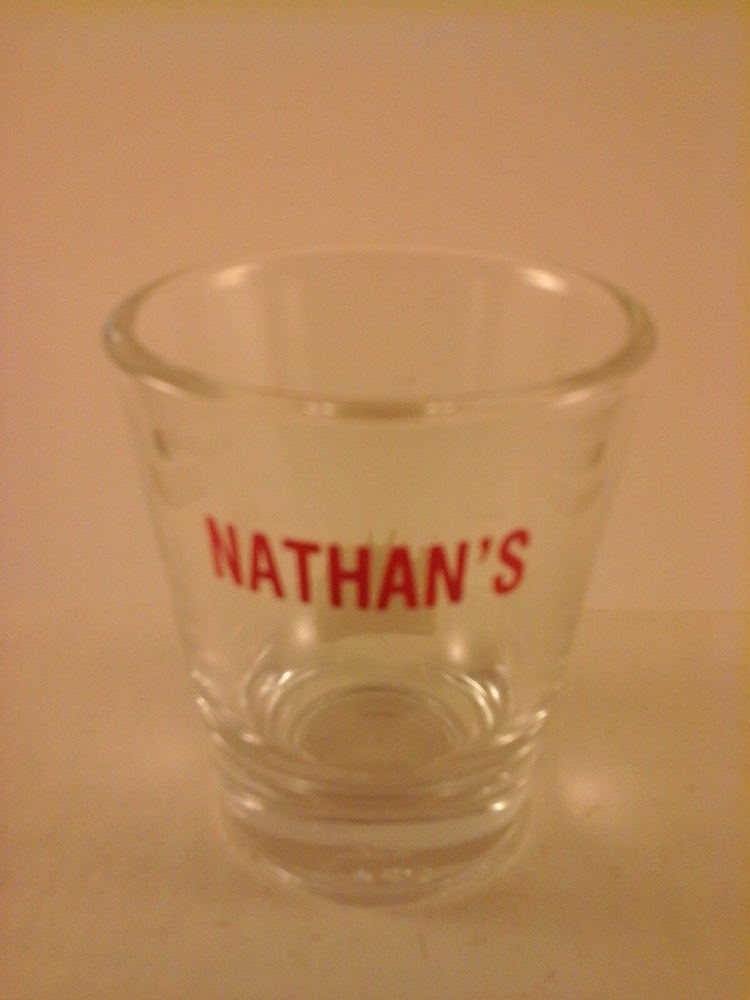 Vtg SHOT GLASS - NATHAN'S - PERSONALIZED