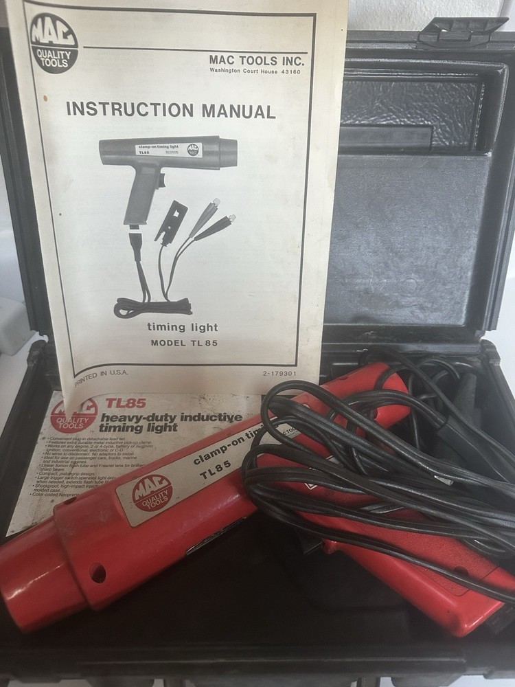 Mac Tools TL85 Inductive Clamp On Timing Light Heavy Duty w/Case