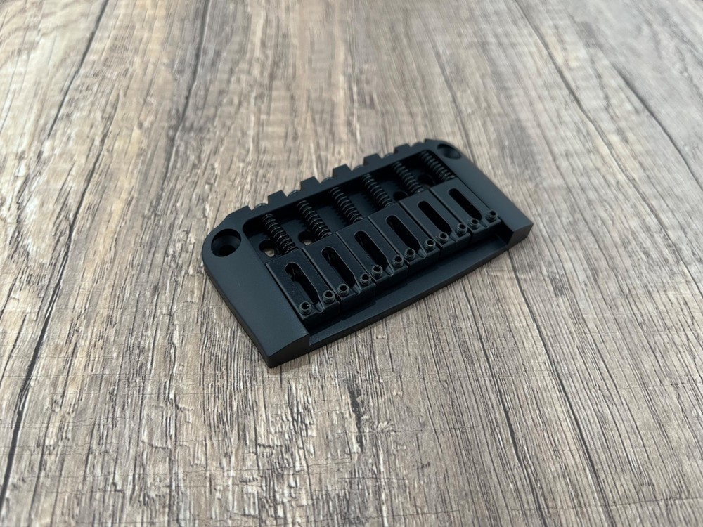 Brass Hardtail Hard Tail Fixed Guitar Bridge 2-1/8" '' (54mm) Black