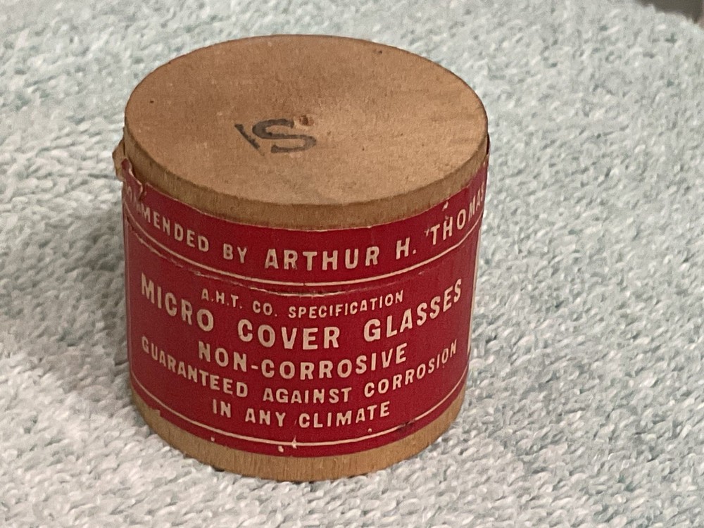 New Unsealed Container Arthur Thomas Chance Micro Sheet Slide Covers Microscope