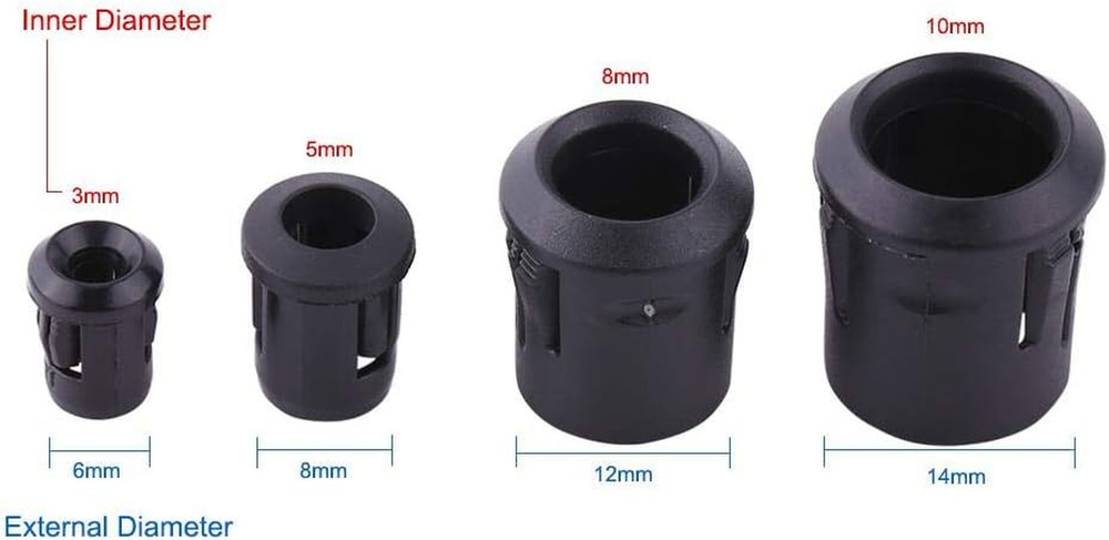 3Mm LED Holders 50PCS Plastic Bezel Mount Light Bulb Socket Clips Black Tool Kit