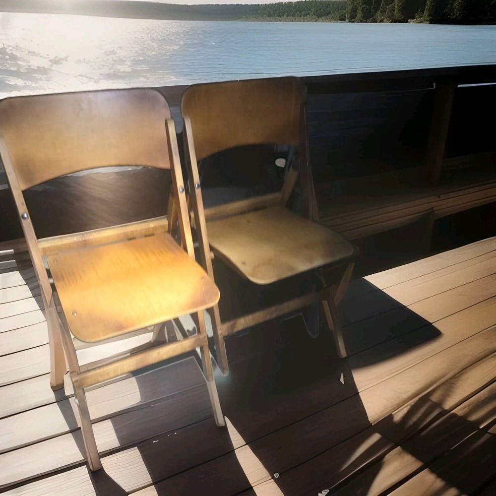 Vintage Mid Century Folding Side Chair