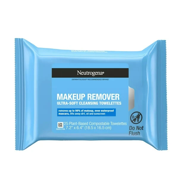 Neutrogena Cleansing  Makeup Remover Face Wipes, 25Ct (1 Pack)