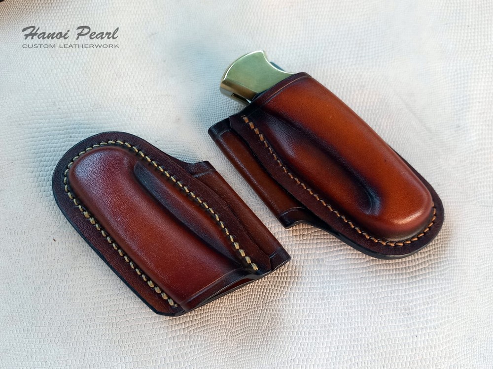 Buck 112 Custom Sheath | Strongside Horizontal Carry Leather Sheath
