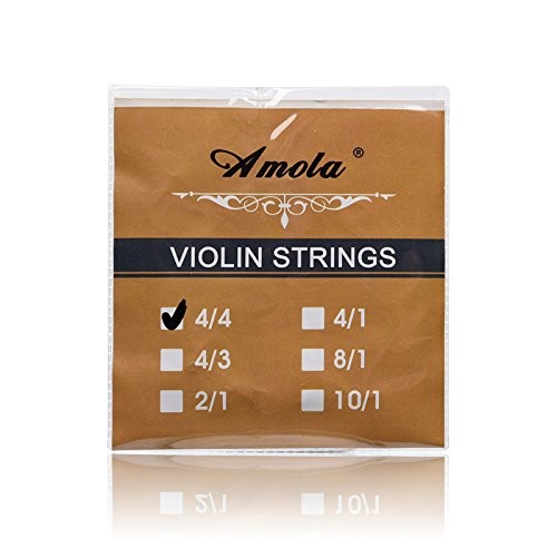 Violin Strings Set 4/4 Full Size Replacement E A D G Steel Core Durable Tone