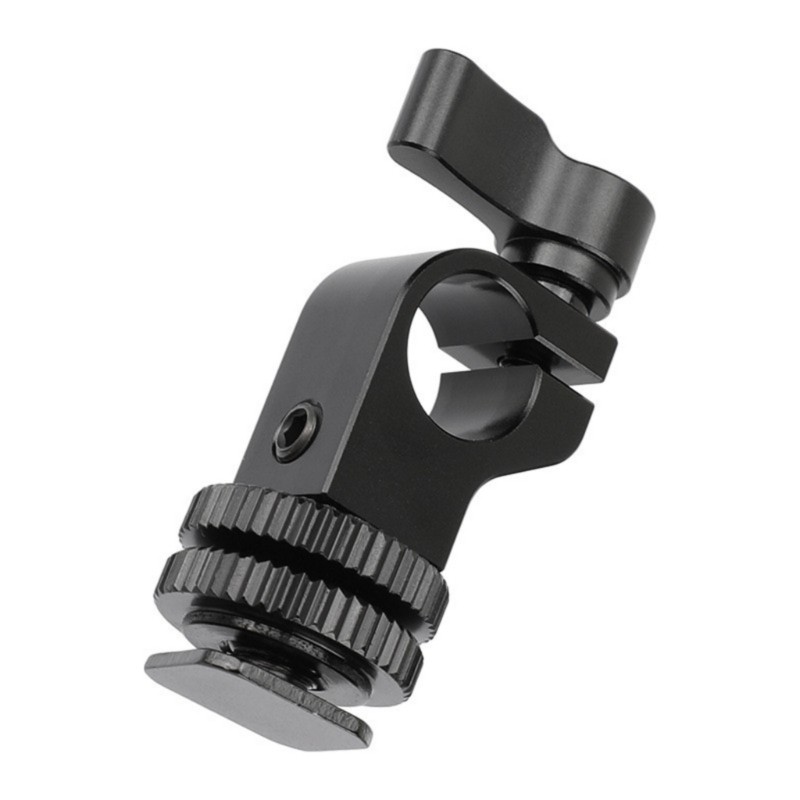 Universal 15mm Single Rod Clamp Pipe Hole Mount Solution with 1/4-20 Adapter