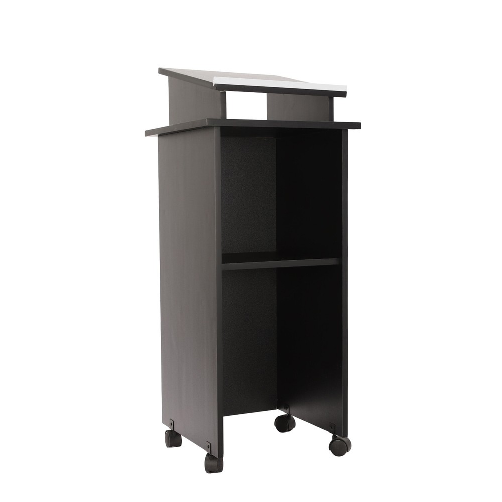 Ecological Rolling Adjustable Presentation Stand with Storage for Classroom