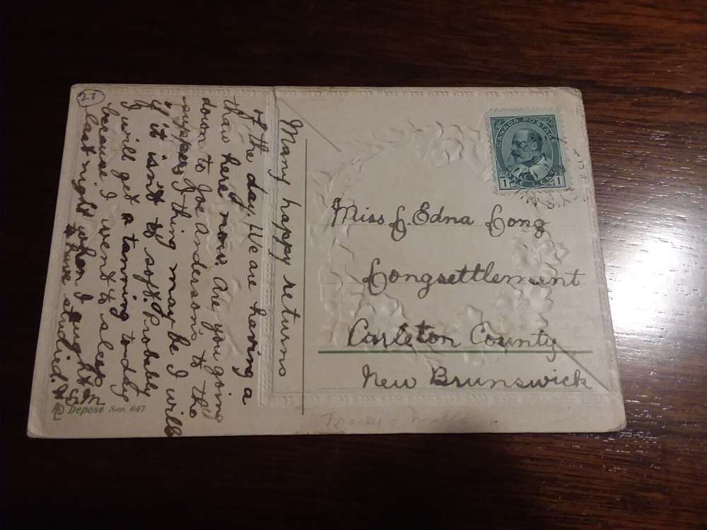 Canada - 1903 Postcard w/Edward VII Stamp
