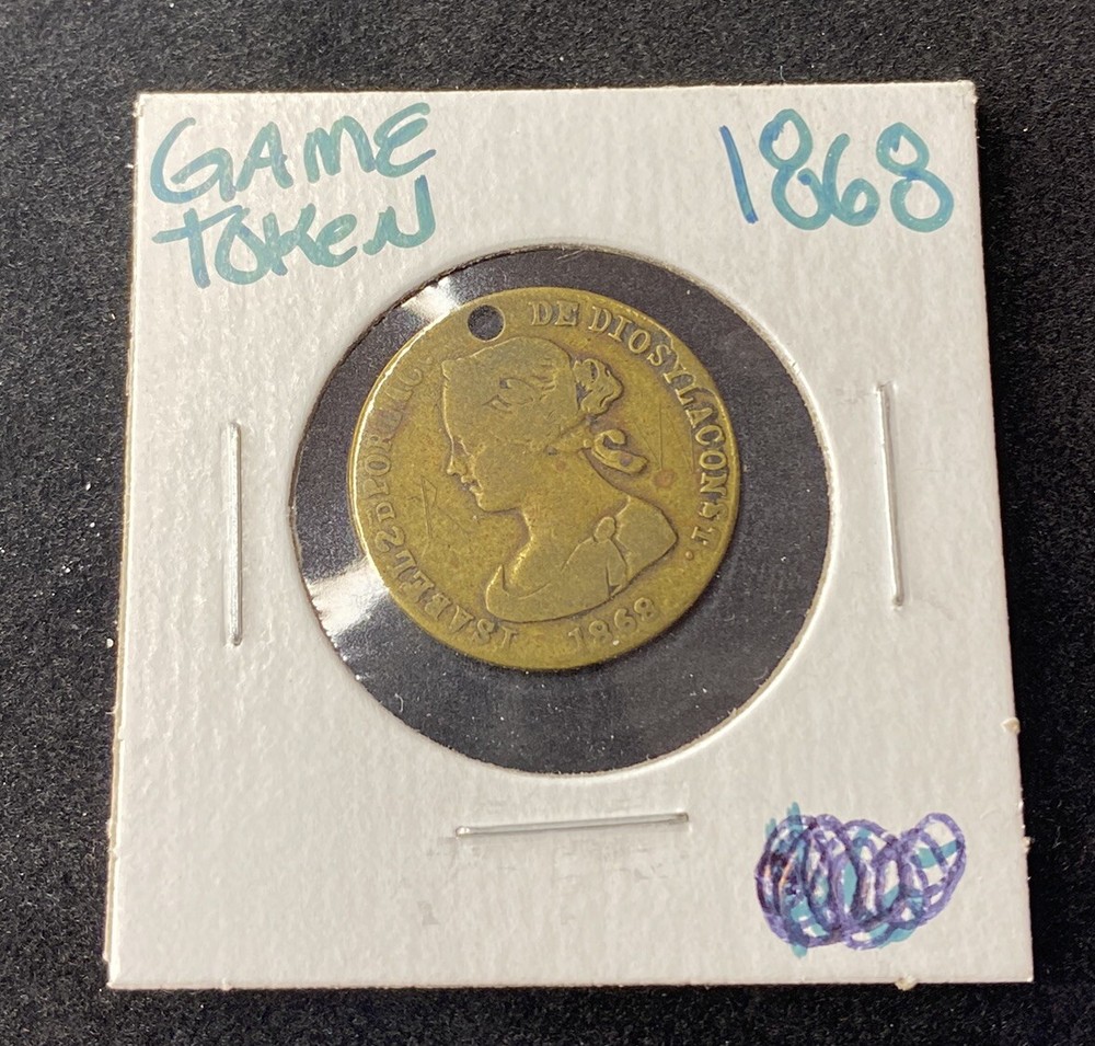 1868 Spain Game Token Free Shipping