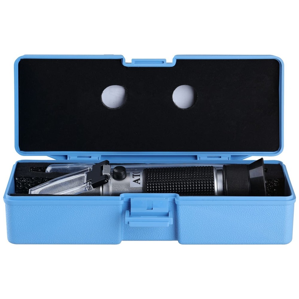 Brix Refractometer with ATC, Handheld Brix Meter Hydrometer 0-32% Portable Br...