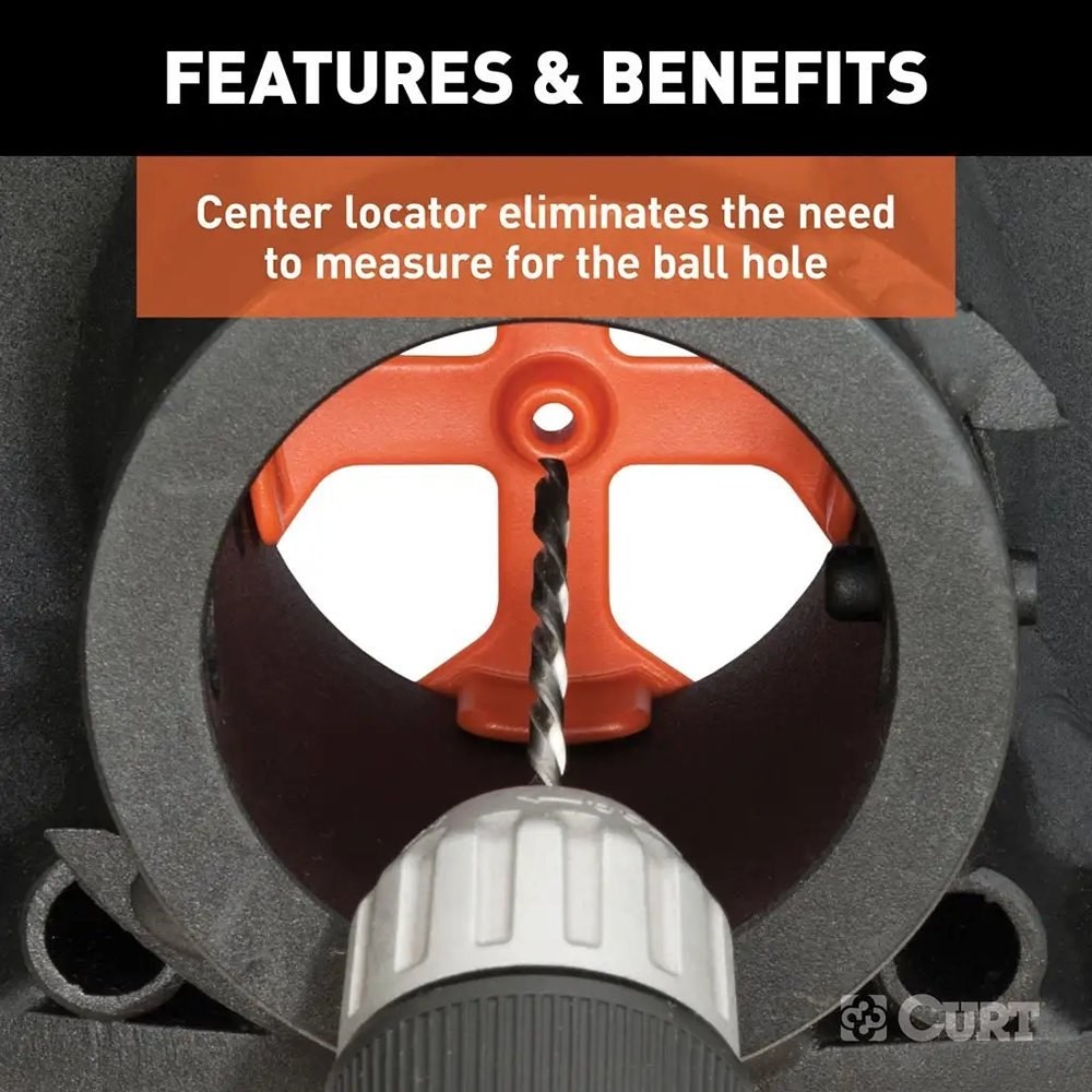 Gooseneck Hitch Under-Bed Double Lock EZr Gooseneck Hitch w Removable Chrome